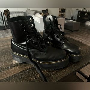 Black platform doc martens women size 11.